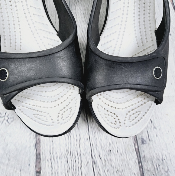 CROCS | Havana slingback peep toe wedge heels - Picture 5 of 10